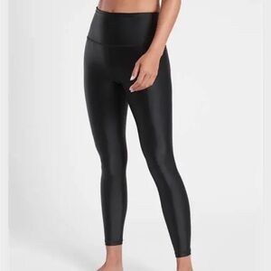 Athleta Elation Shine Tights - Black Shiny Legging